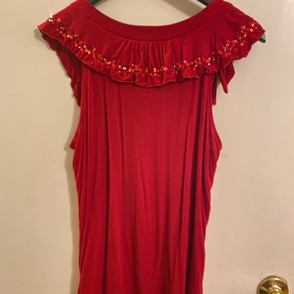 Style and Co red top with sequins - Picture 4 of 4